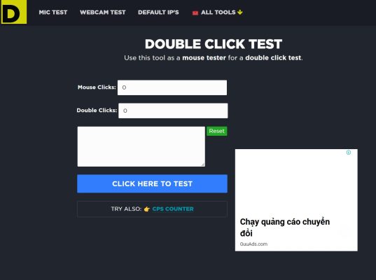 Double click test